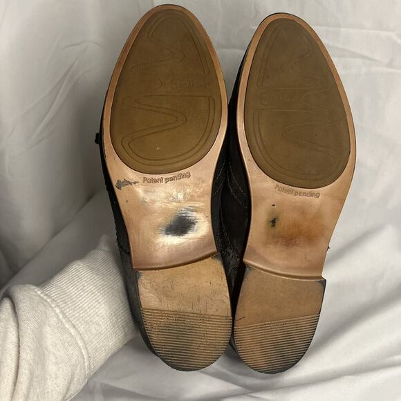 Earthies Santana Pewter Shoes Womens 8.5B Gray Leather Lace Up Wingtip Oxford - Picture 7 of 12